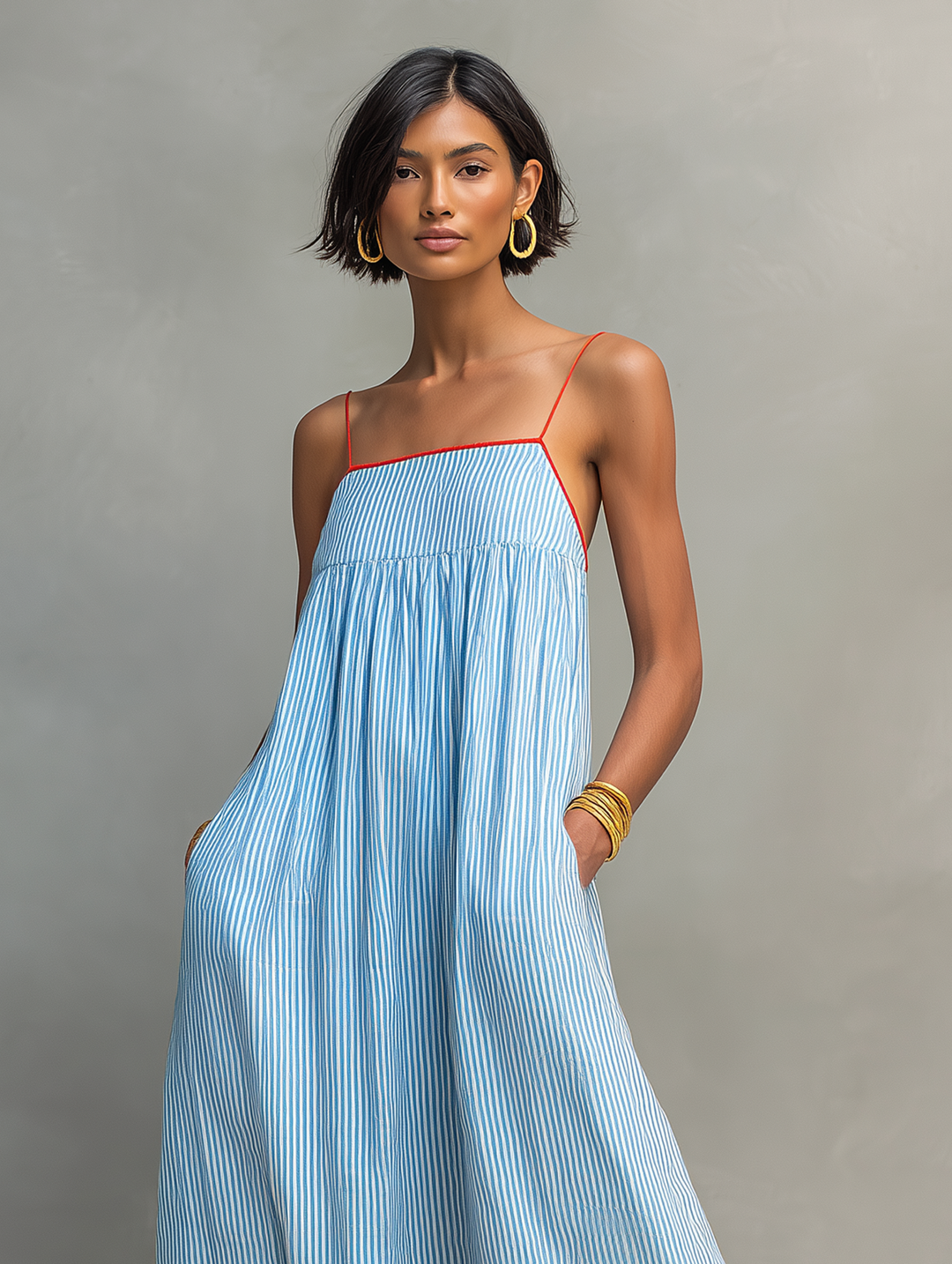 Lina™ | Robe Maxi Rayée Bohème