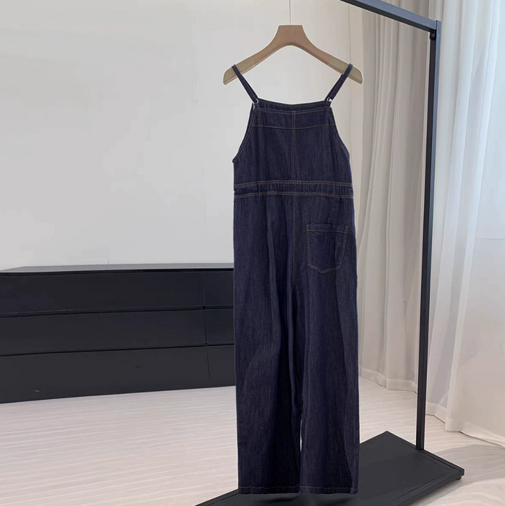 Camille™ | Combinaison à jambes larges délavée à taille haute