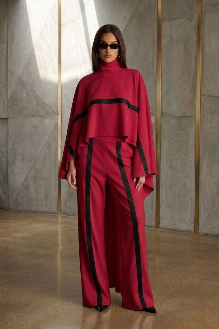 Urban Color Block Straight Pants with Pockets