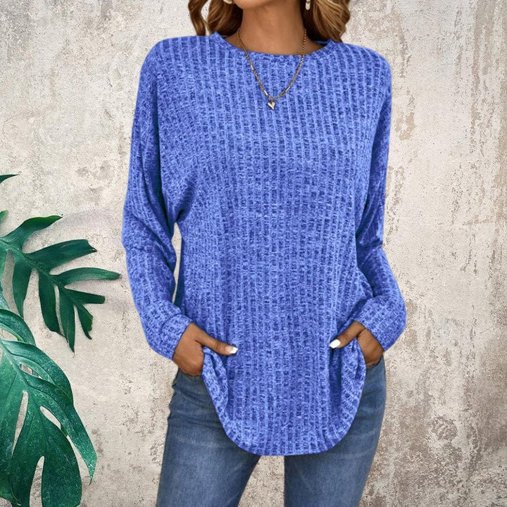 Jolene - Pull long à manches longues décontracté pour femme