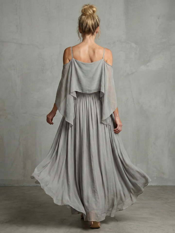 Marisol | Layered Drape Off-Shoulder Dress
