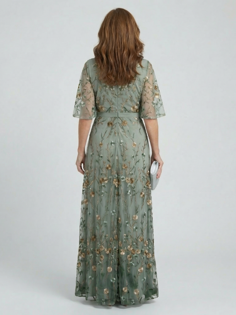 Selora™ | Robe maxi fluide à col licou fleuri