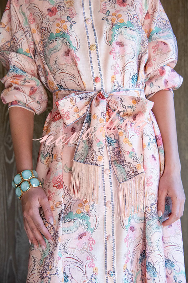The Exclusive Patterned Shirt Dress – Belted Silhouette
