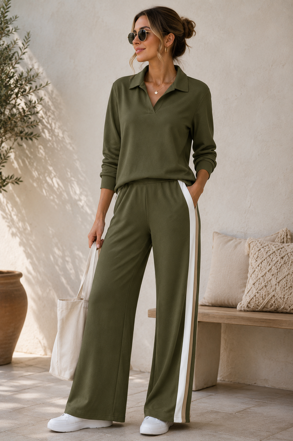 Maëlle™ | Ensemble deux-pièces à pantalon large