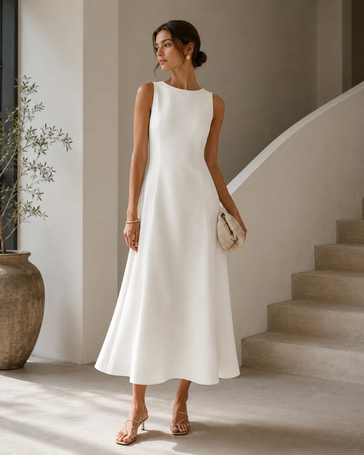 Anaïs™ | Robe habillée sans manches style français