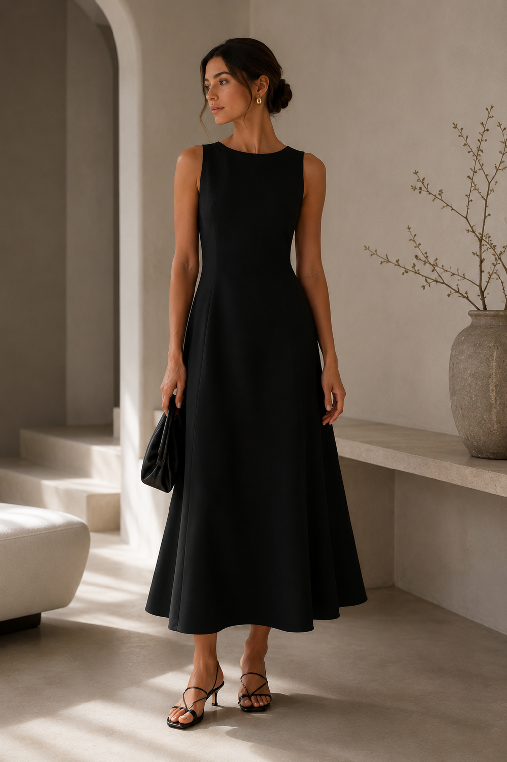 Anaïs™ | Robe habillée sans manches style français