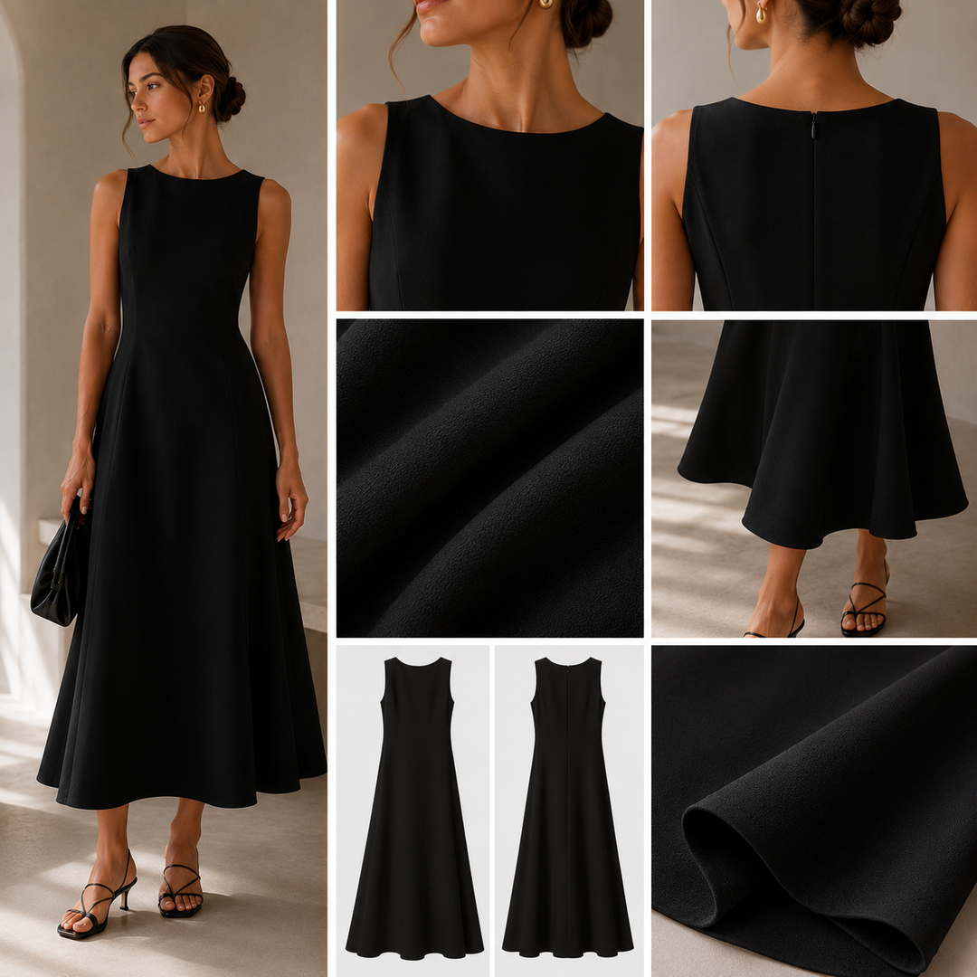 Anaïs™ | Robe habillée sans manches style français