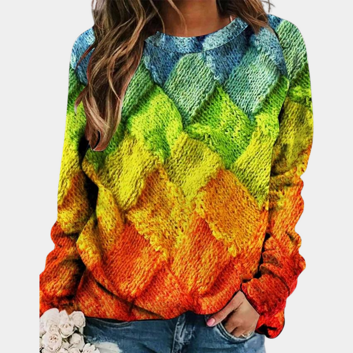 Salomé - Pull Coloré à Motif
