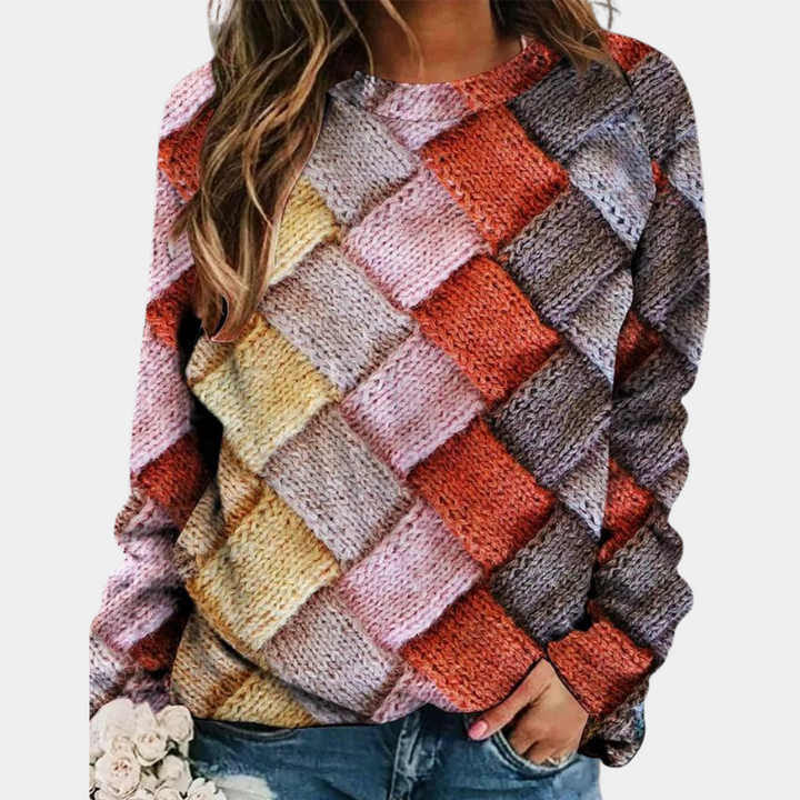 Salomé - Pull Coloré à Motif