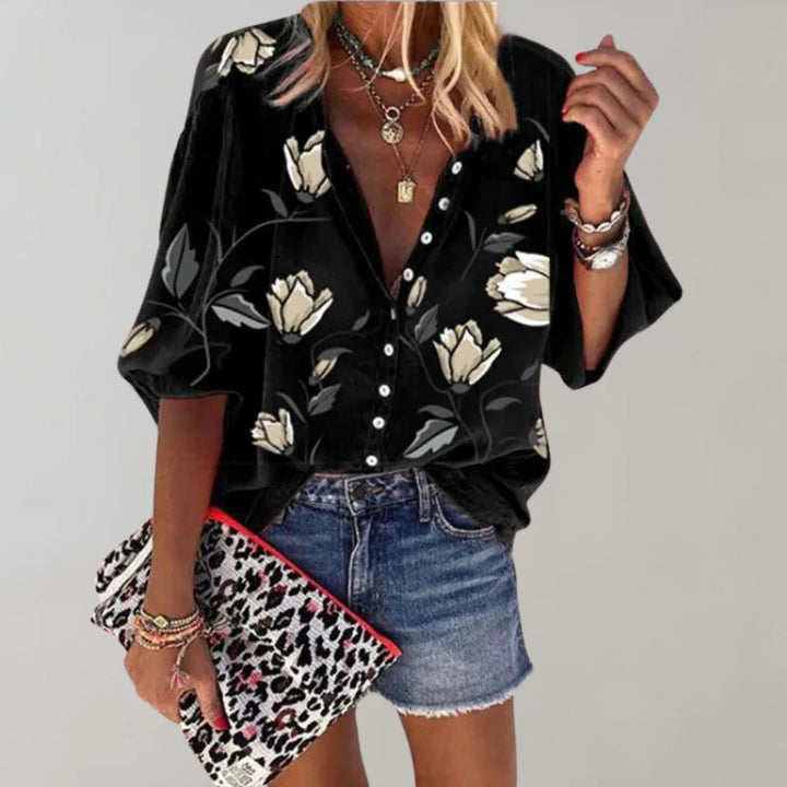 Blouse Dames Bloemenprint | Amara Zomer