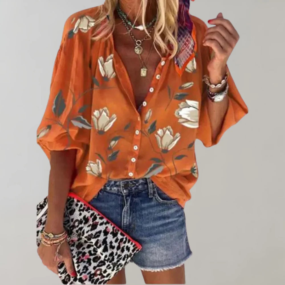 Blouse Dames Bloemenprint | Amara Zomer