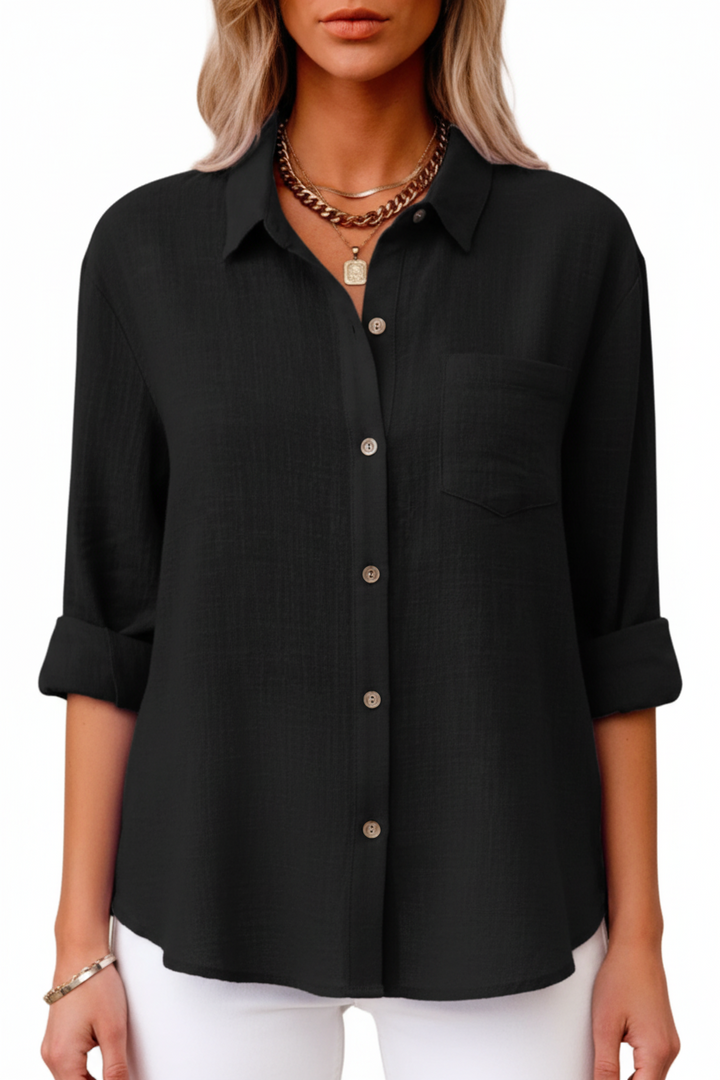 Blouse Dames Stoffenmix | Relaxed Fit Zomer