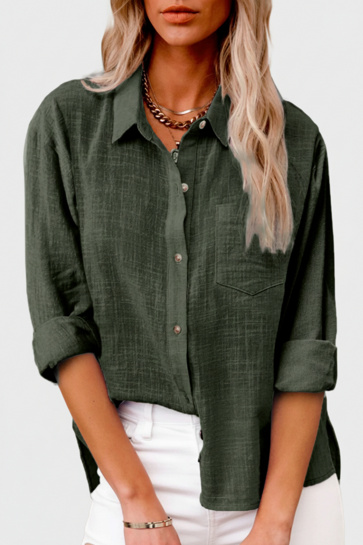 Blouse Dames Stoffenmix | Relaxed Fit Zomer