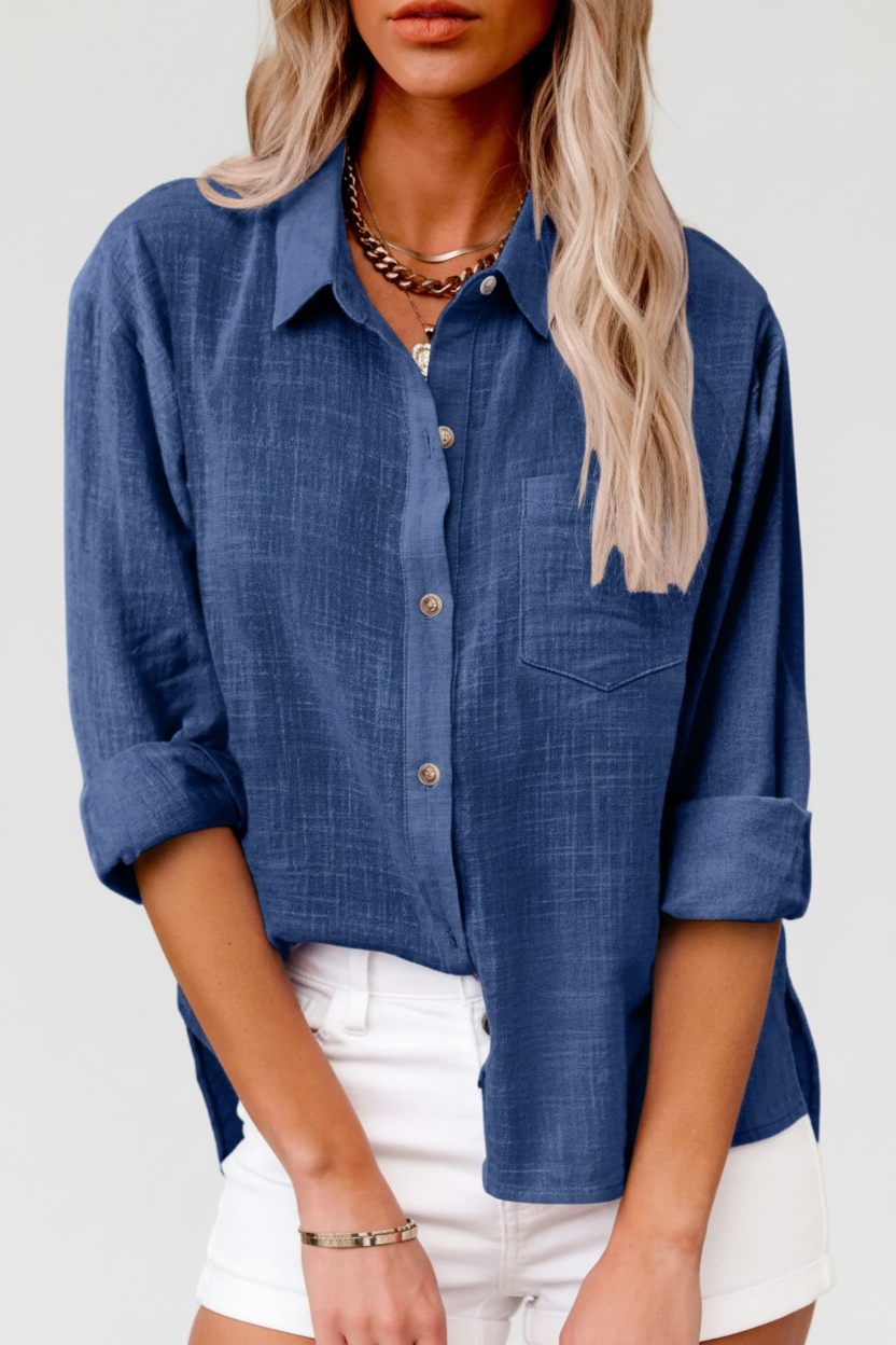 Blouse Dames Stoffenmix | Relaxed Fit Zomer