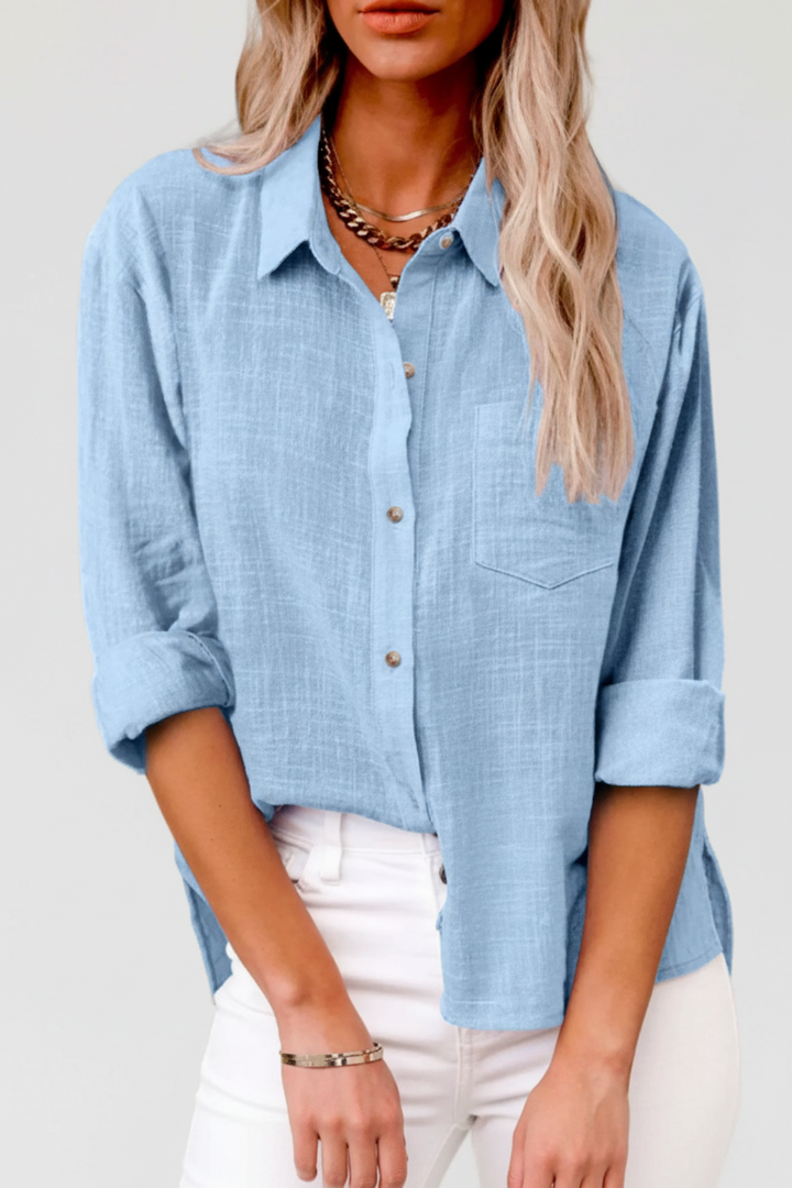 Blouse Dames Stoffenmix | Relaxed Fit Zomer