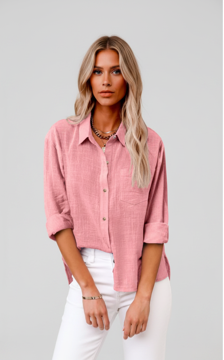 Blouse Dames Stoffenmix | Relaxed Fit Zomer