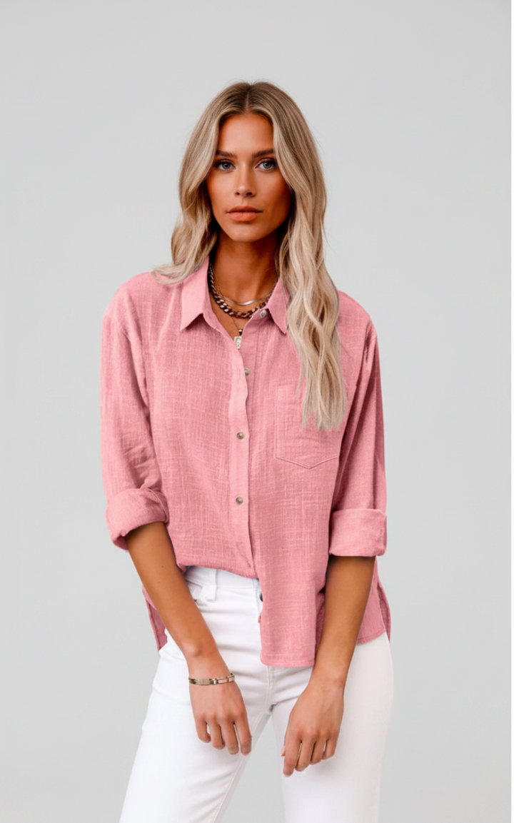 Blouse Dames Stoffenmix | Relaxed Fit Zomer