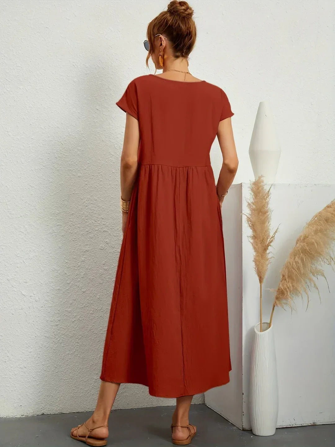 Gabrielle™ - Robe midi fluide élégance intemporelle