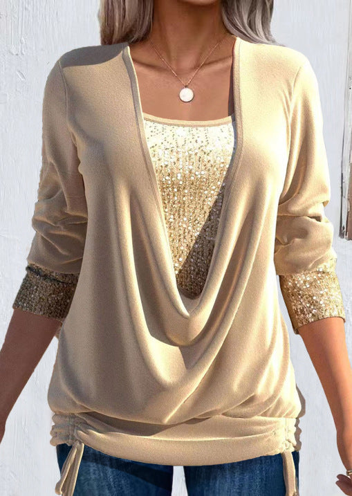 Valentine™ — Blouse longue élégante effet superposé