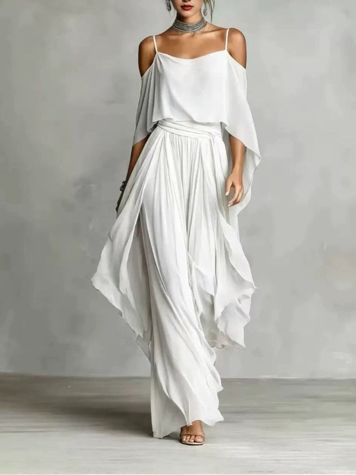 Marisol | Layered Drape Off-Shoulder Dress