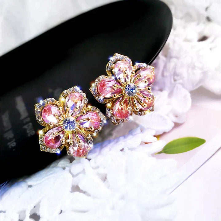 Boucles d'oreilles en Zirconia Multicolore en Argent