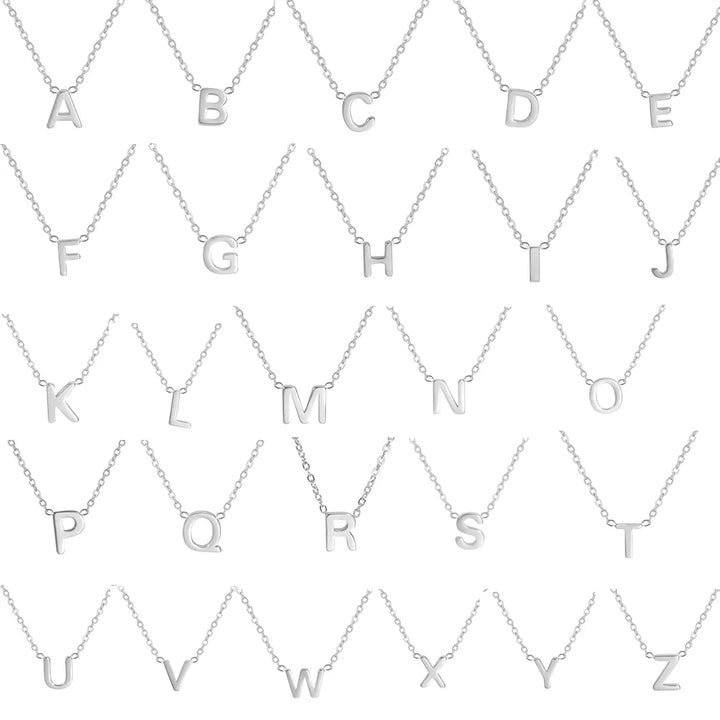 Collier Pendentif Alphabet Brillant