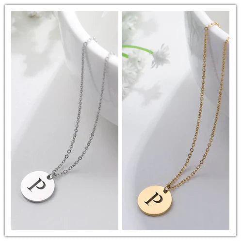 Collier Pendentif Lettre en Or Élégant