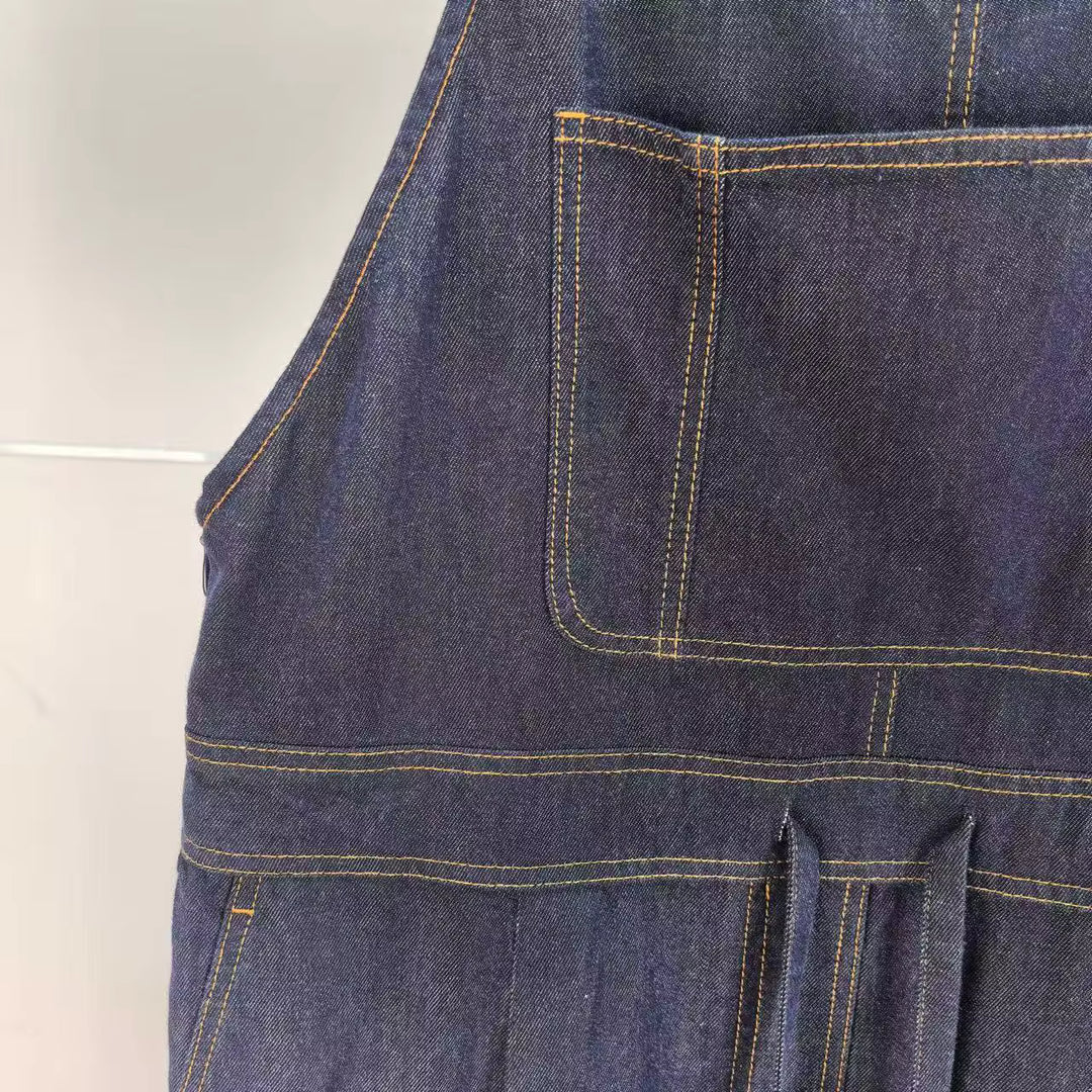 Camille™ | Combinaison à jambes larges délavée à taille haute