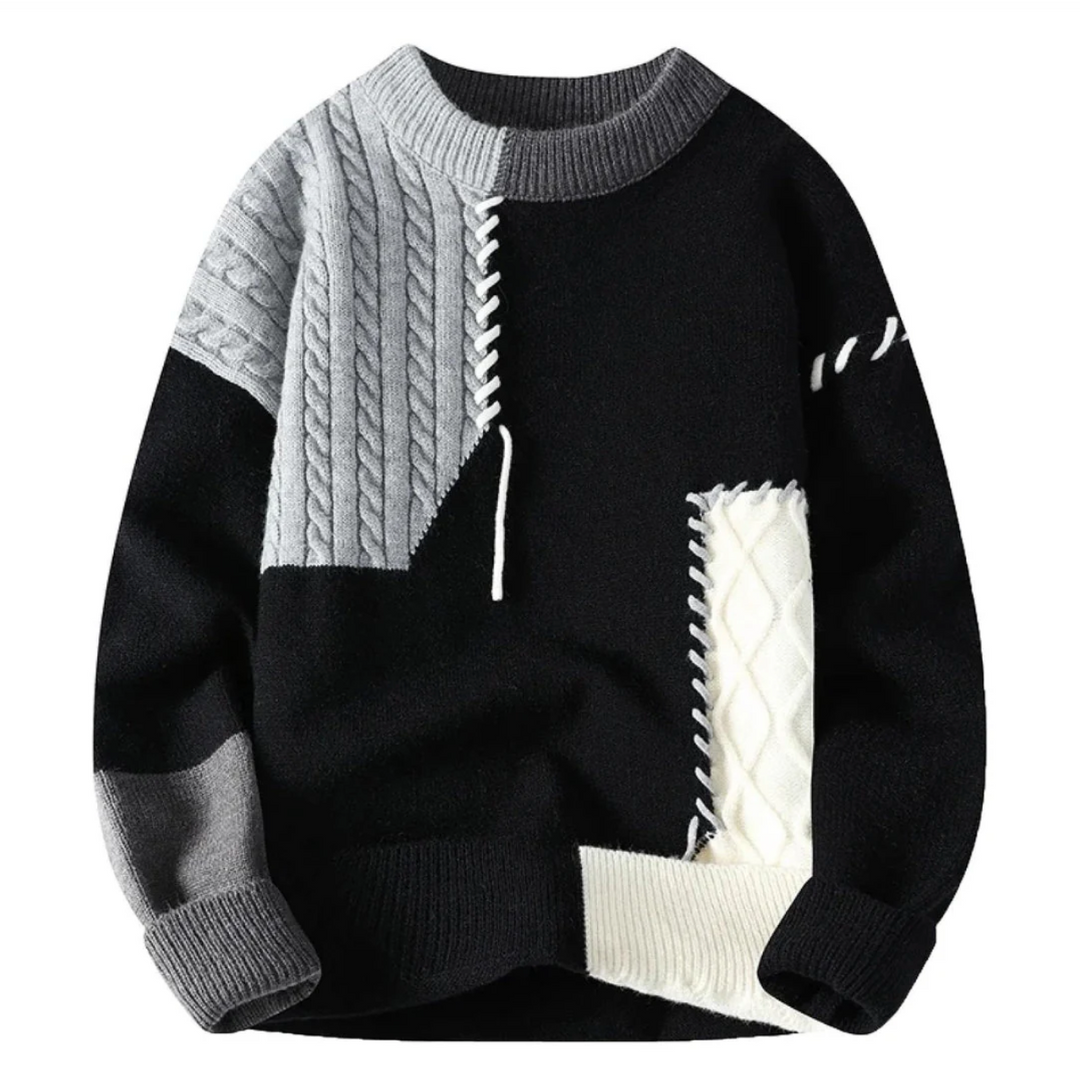 Jacqui - Pull Patchwork Moderne et Confortable