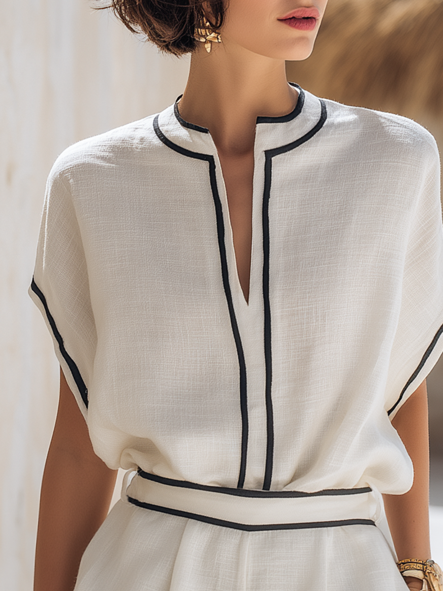 Ensemble short Tencel style villégiature