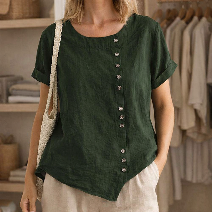 Blouse met Knopen Asymmetrisch | Dames Zomer