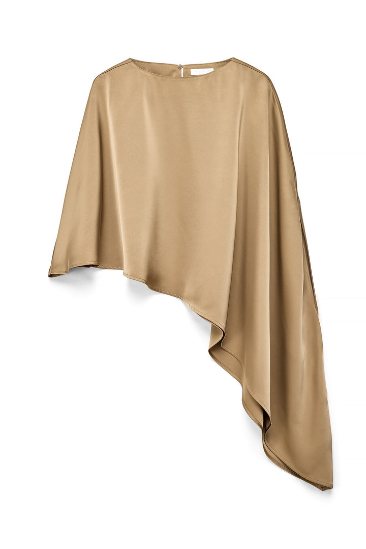 Asymmetrische Satijnen Top voor Dames