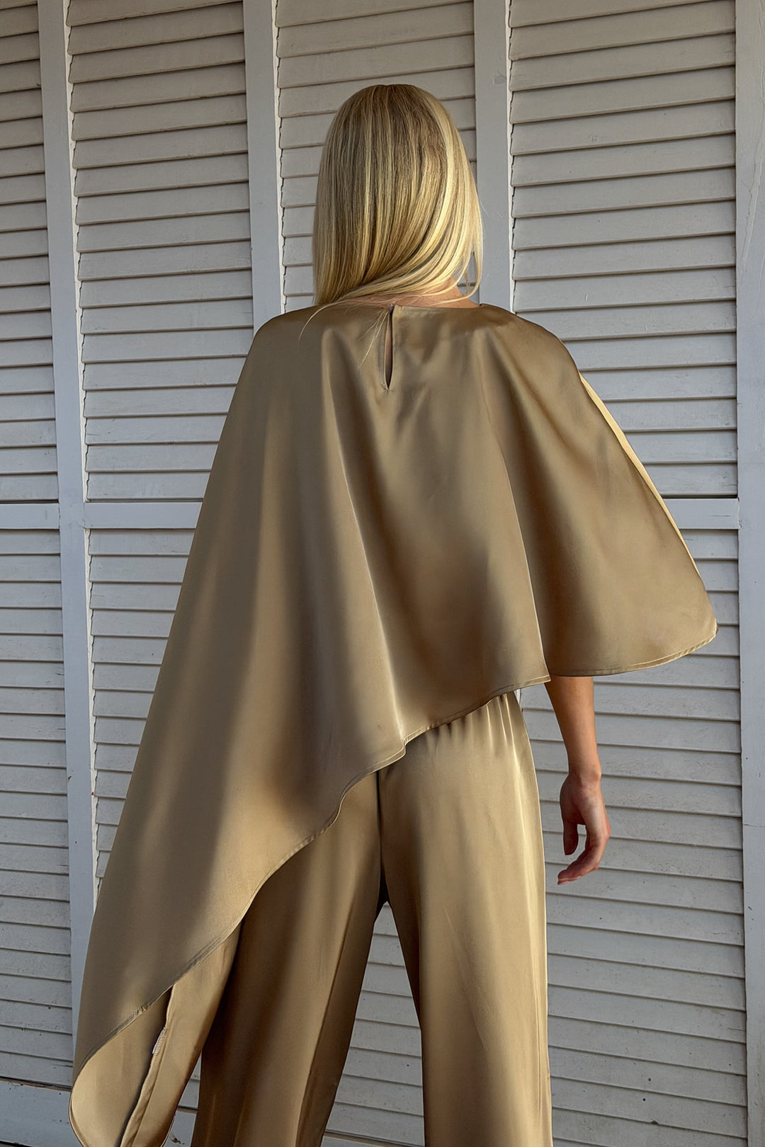 Asymmetrische Satijnen Top voor Dames