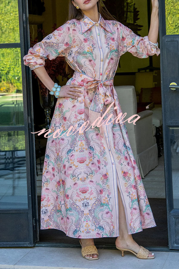 The Exclusive Patterned Shirt Dress – Belted Silhouette