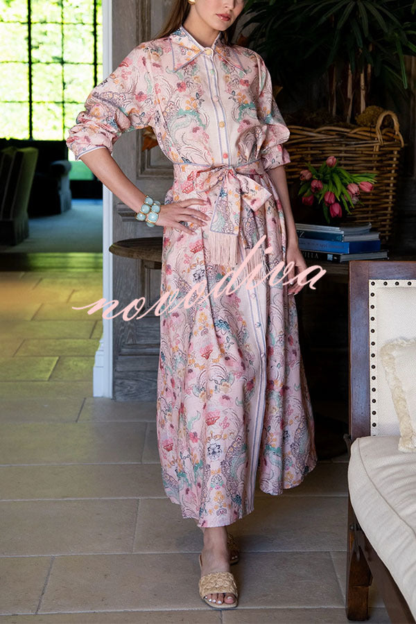 The Exclusive Patterned Shirt Dress – Belted Silhouette