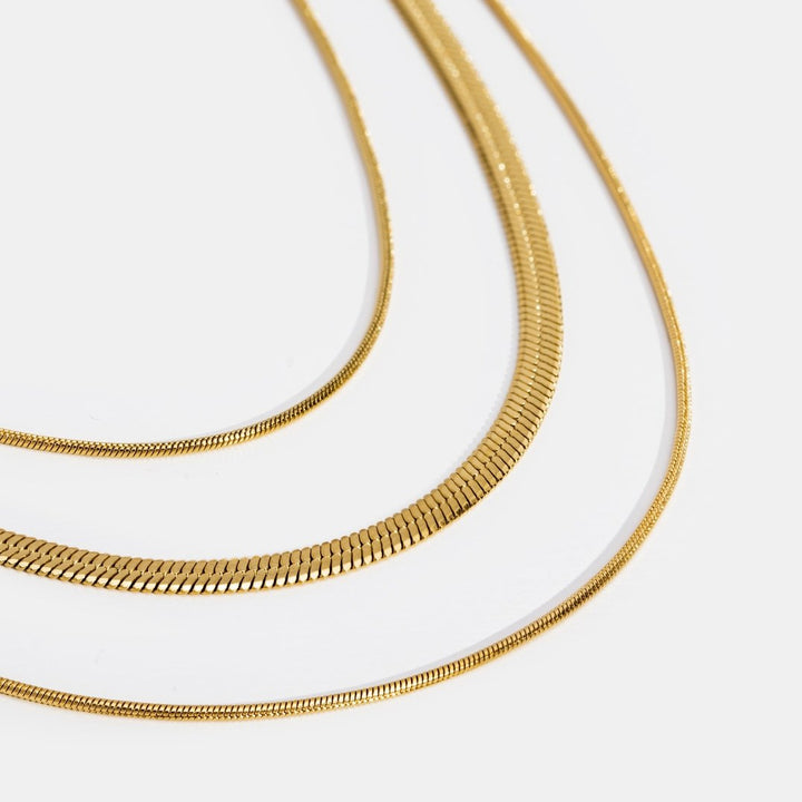 Collier à Chaîne Multistrat Doré
