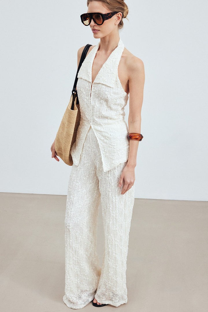 Halterneck Top in Zacht Zwart - Chic voor Elke Dag