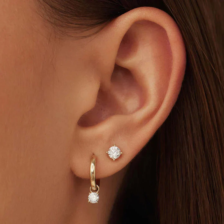 Boucles d'oreilles avec pierre Larmes de Lune