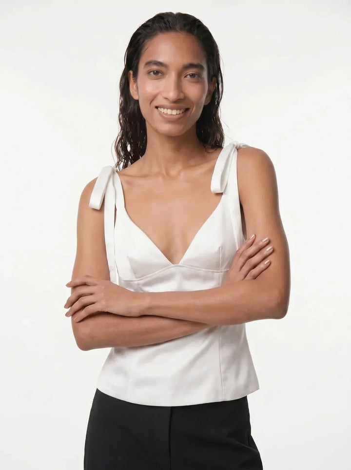 Satijnen Camisole Top Strikbandjes | Dames