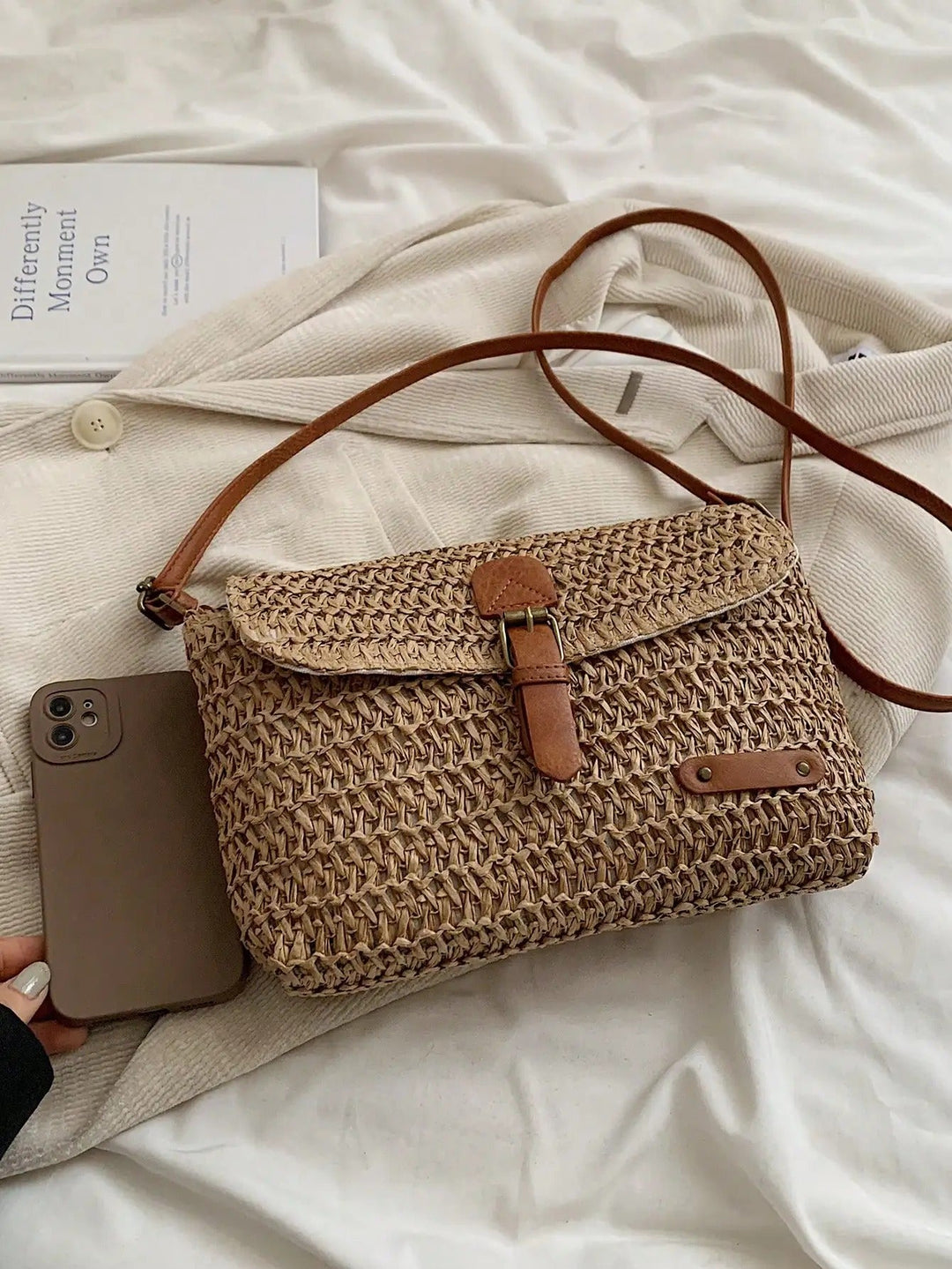 Evelien - Sac Bandoulière en Paille Naturelle – L’Accessoire Estival Incontournable