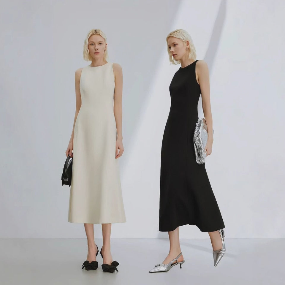 Anaïs™ | Robe habillée sans manches style français
