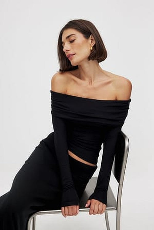 Zachte Longsleeve Top met Strakke Lijn