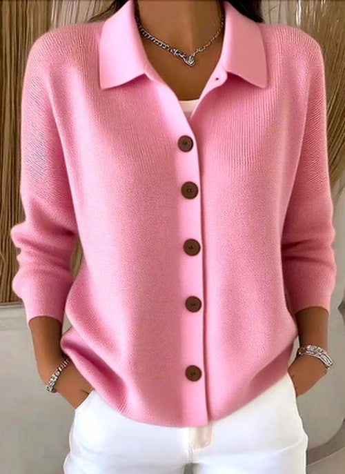 Katoenen Cardigan Dames – Casual Lange Mouw