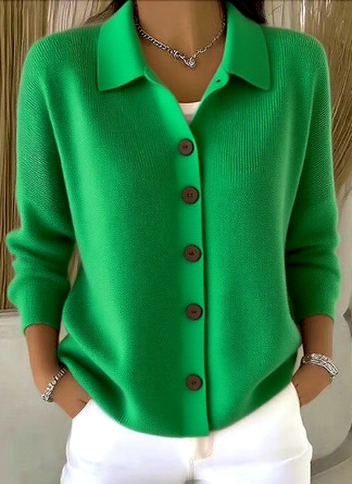 Katoenen Cardigan Dames – Casual Lange Mouw